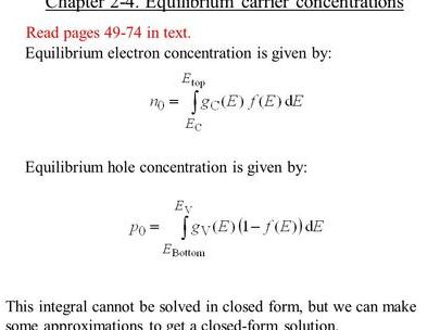 Dependencia de la temperatura de la concentración del portador;