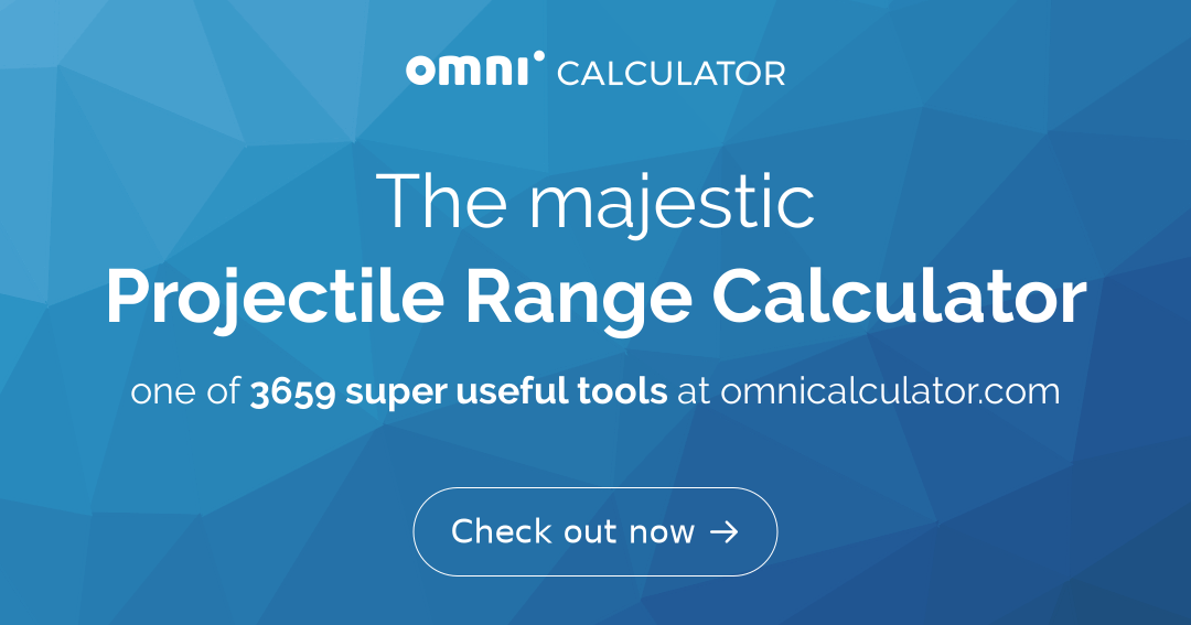 Calculadora de alcance de proyectiles – Movimiento de proyectiles