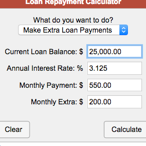 Calculadora de reembolso de préstamos