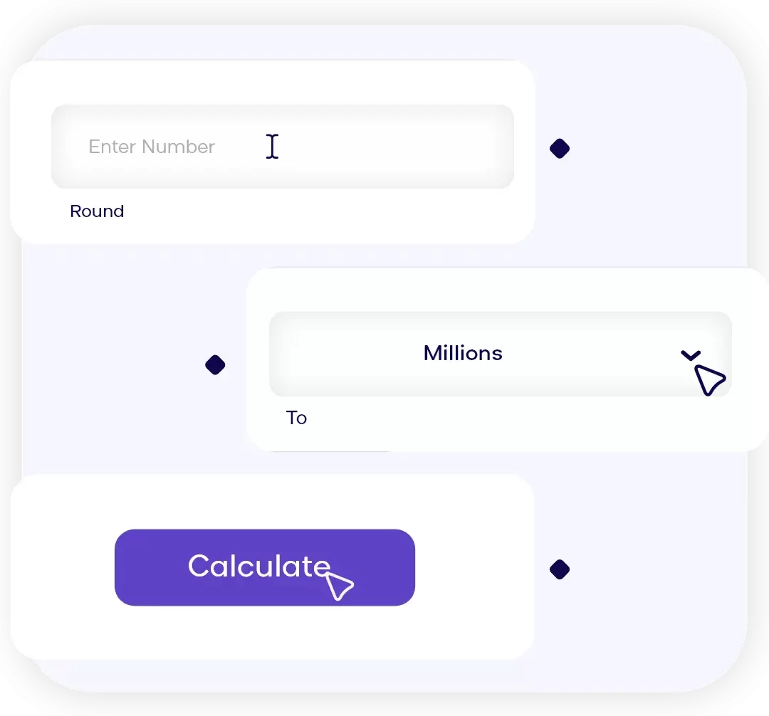 Calculadora de redondeo en línea al millón más cercano 100% precisa