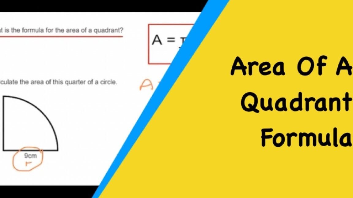 ¿Cuál es la fórmula para encontrar el área de un cuarto de círculo?
