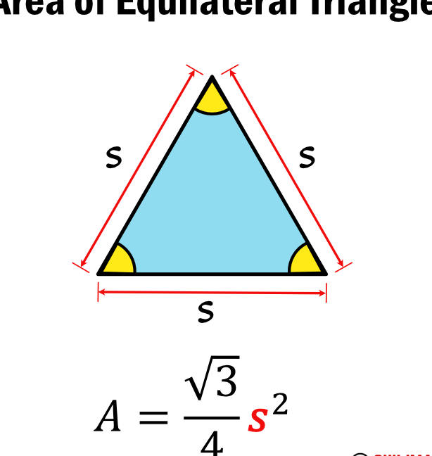 Área de un triángulo equilátero: derivación, fórmula y ejemplos ...