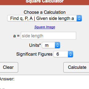 Calculadora de cuadrados