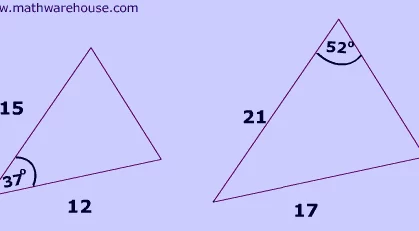Calculadora de área de un triángulo SAS La fórmula del lado del ángulo lateral para encontrar el área de un triángulo.