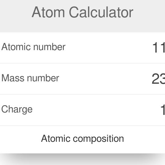 Calculadora de átomos