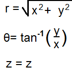 Calculadora de coordenadas cartesianas a cilíndricas