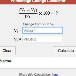 Calculadora de cambio porcentual