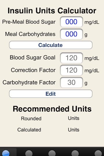 Revisión de la aplicación médica para iPhone y iPad de unidades de insulina