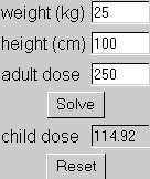 calculadora de dosis pediátrica
