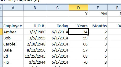 Calculadora de Edad en Años, Meses y Días Calcular la edad en años, meses y días - Consejos de Excel - MrExcel Publishing