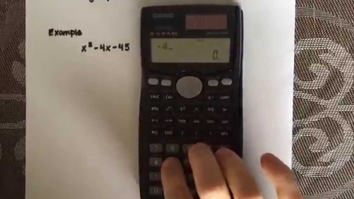 Factorizar una ecuación cuadrática simple usando una calculadora (Casio fx-991MS)