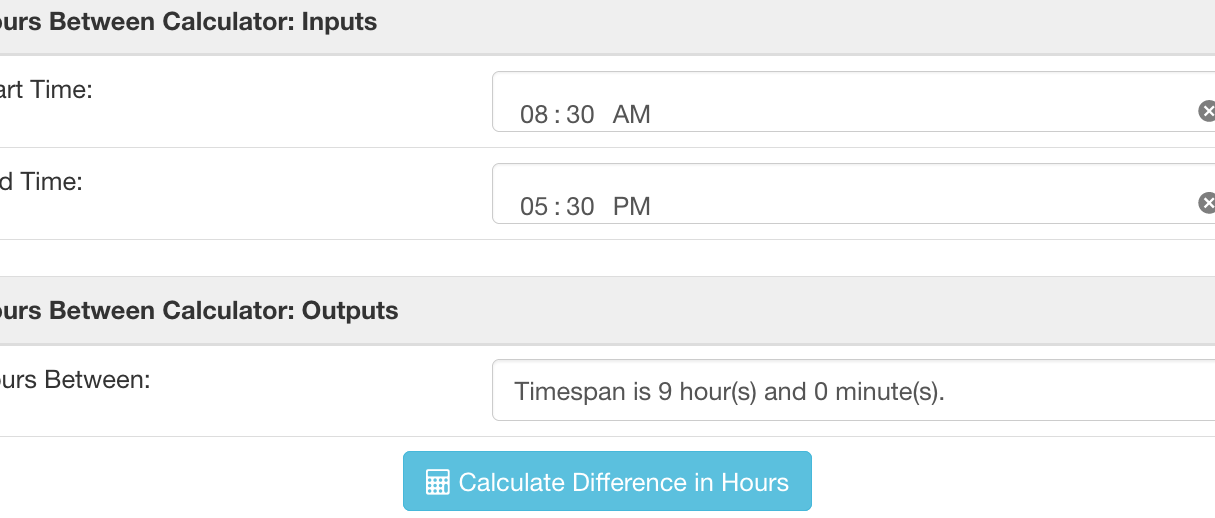 Aplicación Time.Calc