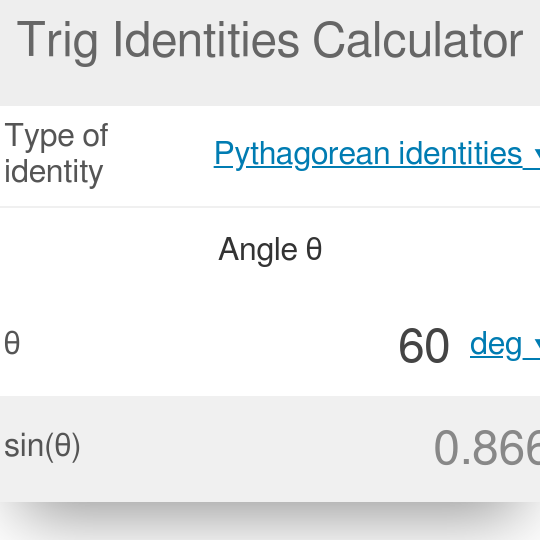 Calculadora de Identidades de Angulos Dobles Calculadora de identidades trigonométricas