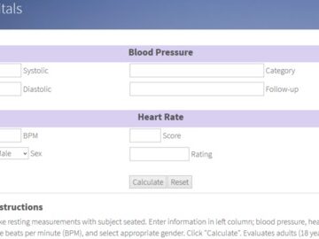 Calculadora de Índice Cardíaco. ExRx.net: Vitales