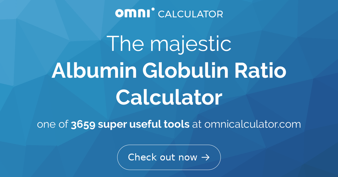 Calculadora del índice de albúmina y globulina |
