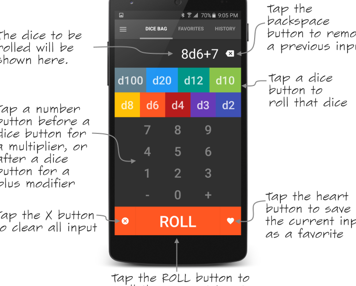 Tirar dados - Básico — CritDice - La mejor aplicación de dados para Android