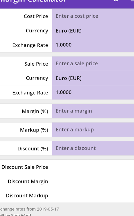 Calculadora de margen - Descargar APK para Android |