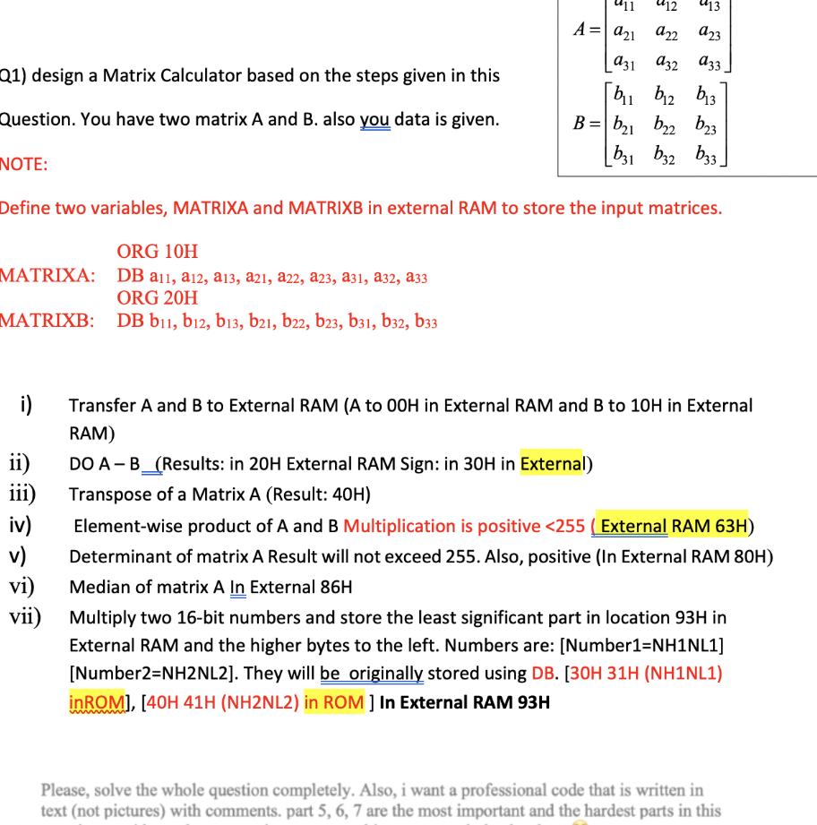 au 1 = 221 222 Q1) diseñar una calculadora matricial basada |