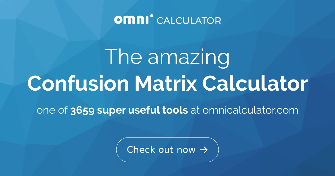 Calculadora de matriz de confusión