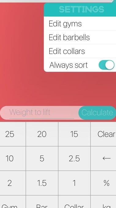 Discos - Calculadora de peso del disco con barra por Nick Talavera