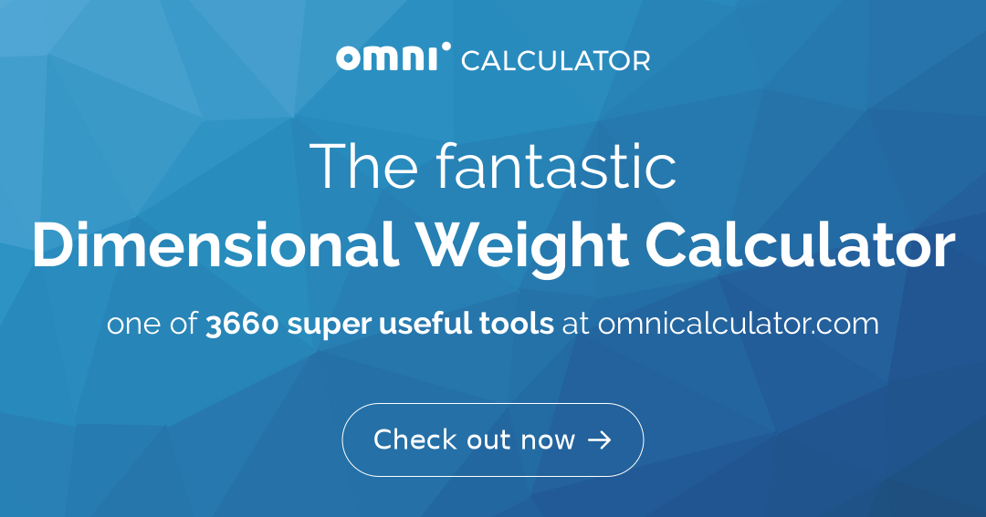 Calculadora de peso dimensional