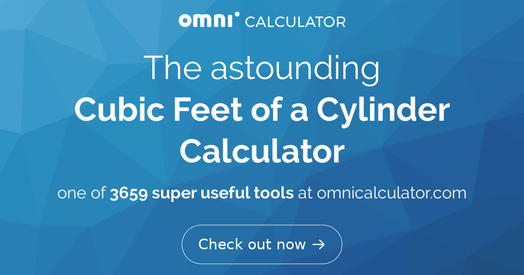Calculadora de pies cúbicos de un cilindro
