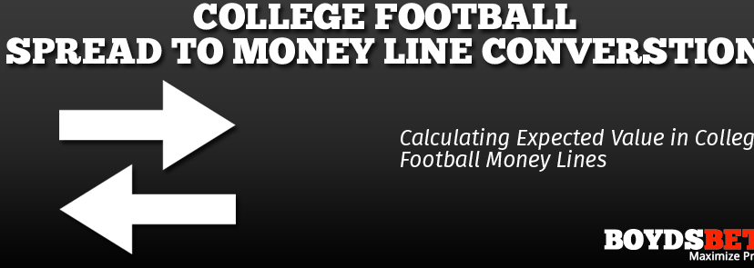Conversión de diferenciales de puntos de fútbol americano universitario utilizando la calculadora Moneyline