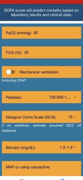 SOFA Score Calculator Pro en la App Store