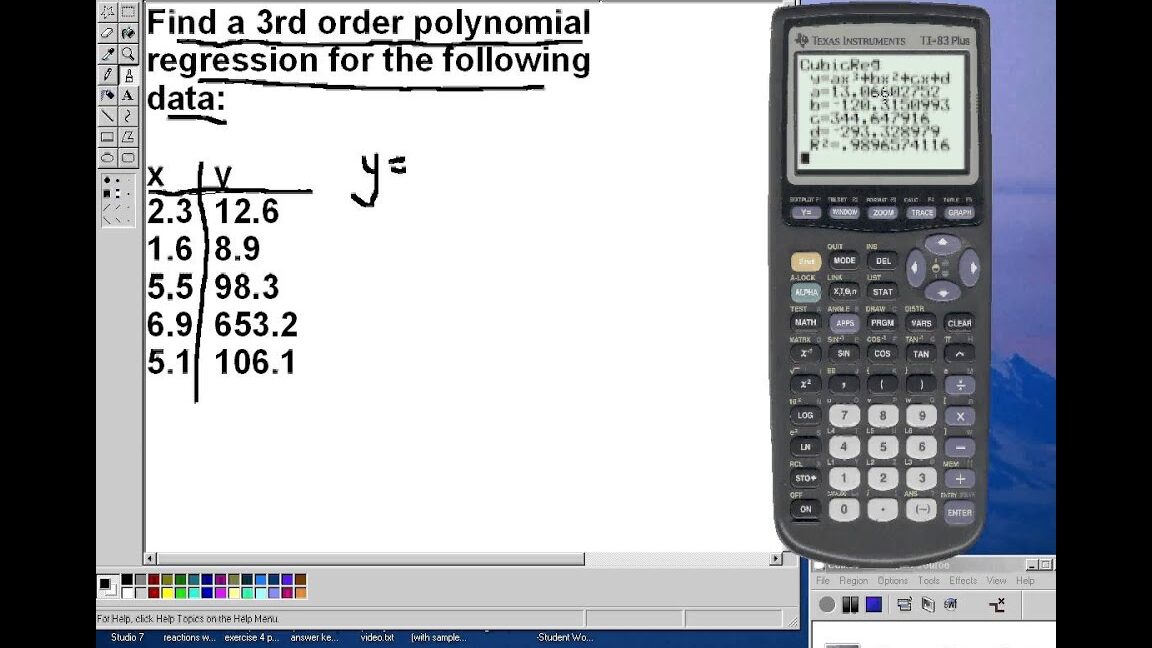 Calculadora de Regresión Polinomial regresión polinómica en un ti 83