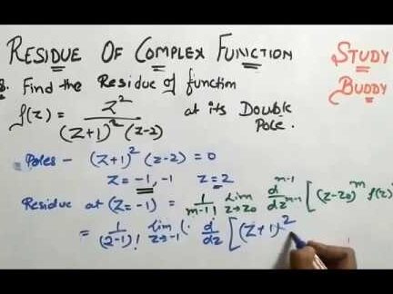 Residuo de una función compleja II Función compleja Residuo de polo II Análisis complejo