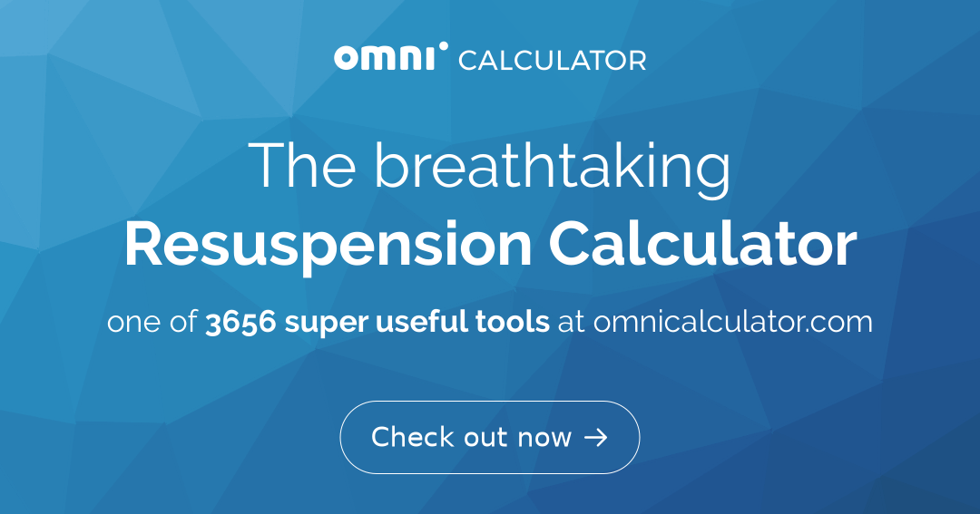 Calculadora de resuspensión