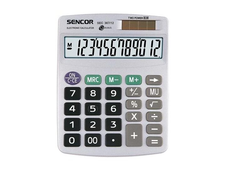 Calculadora Sencor SEC 367/12 Mesa, 12 LCD digital - 01.ee