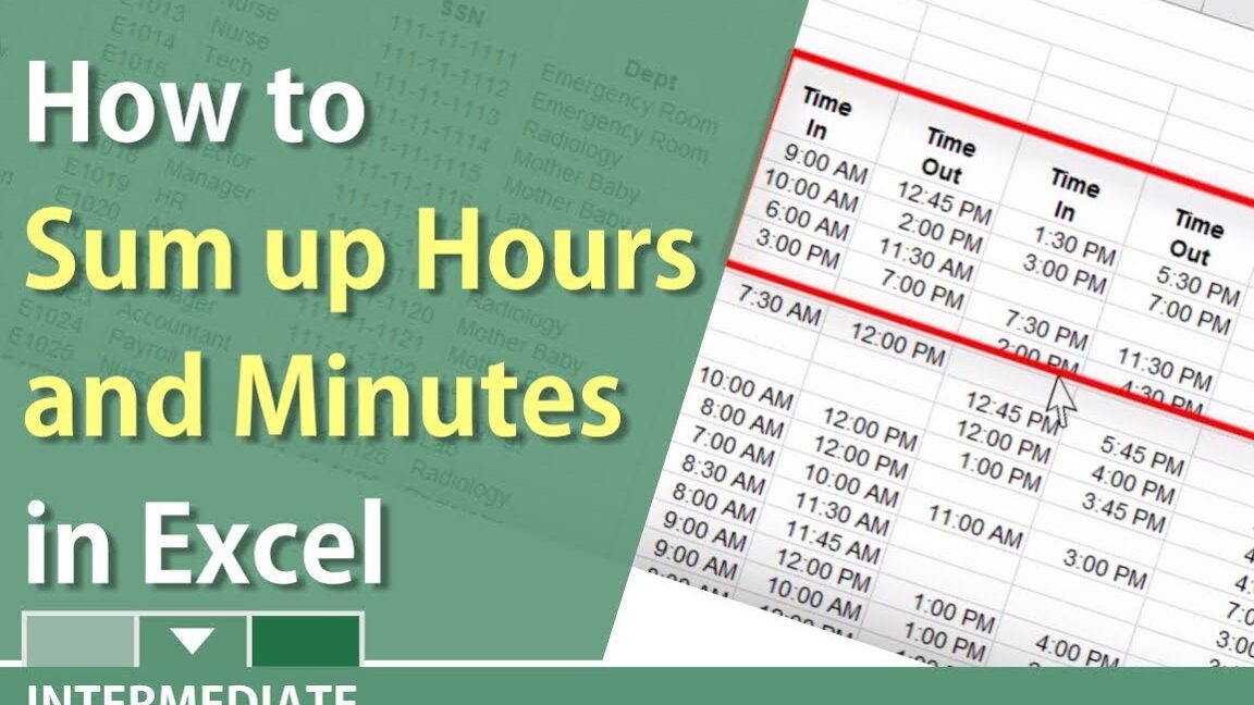 Calculadora de Suma de Horas y Minutos Resumir horas y minutos en Excel por Chris Menard
