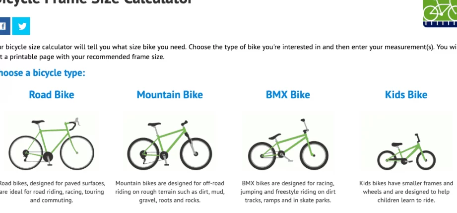 Tabla de tallas de bicicletas [infografía]: obtenga la talla correcta en 2 minutos