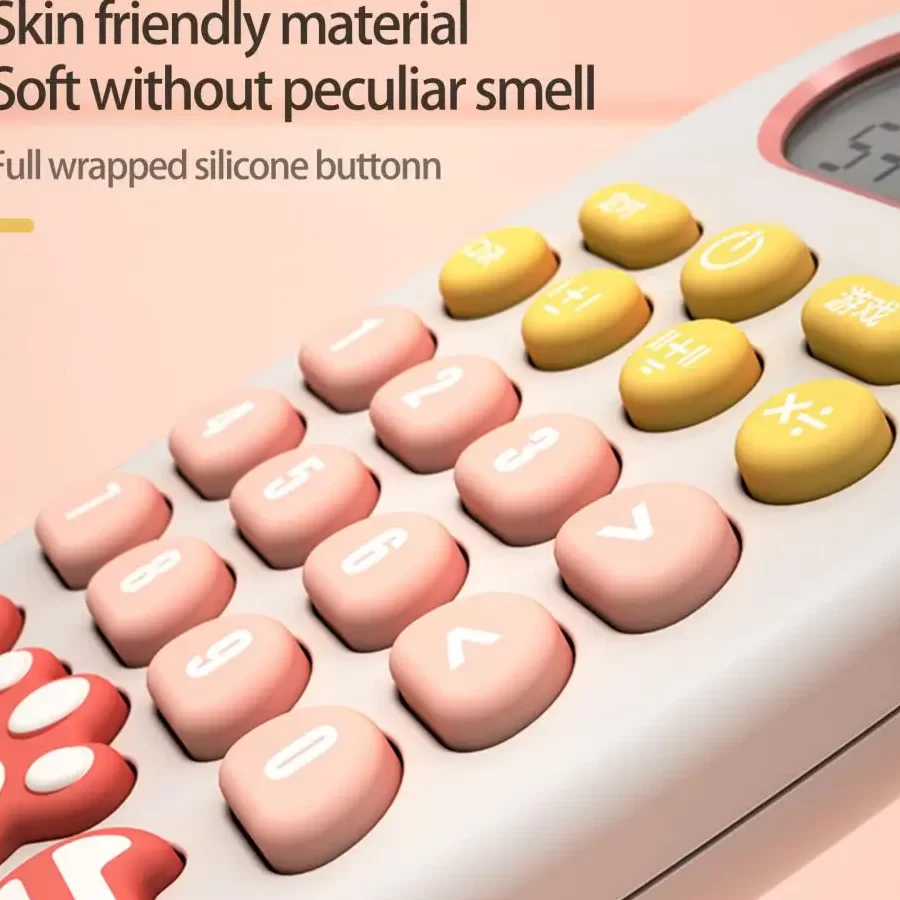 Calculadora oral mnemotécnica Diseño de conejo de dibujos animados paso a paso...