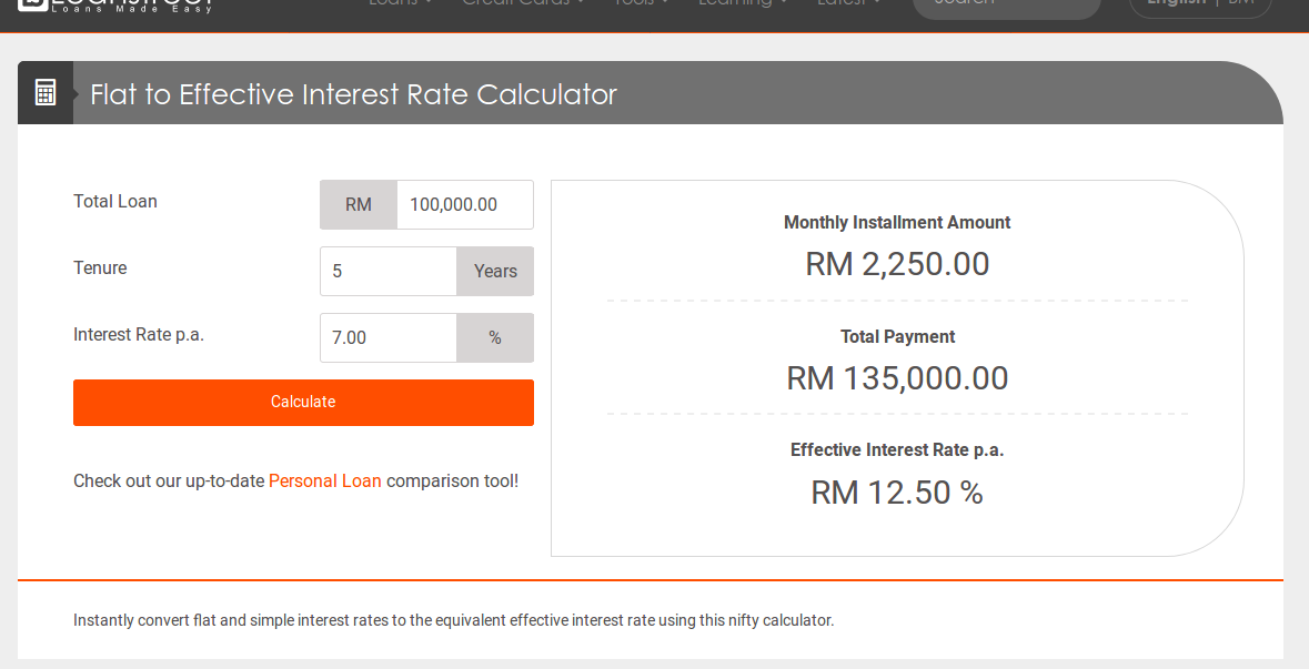 Calculadora de Tasa de Interés Calculadora de tasa de interés fija a efectiva