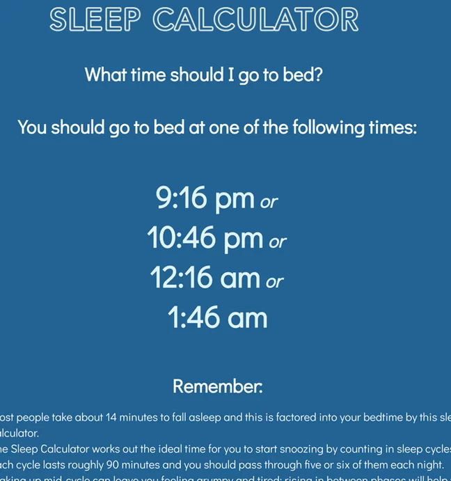 Mejor hora de acostarse según los ciclos de sueño: calculadora de sueño