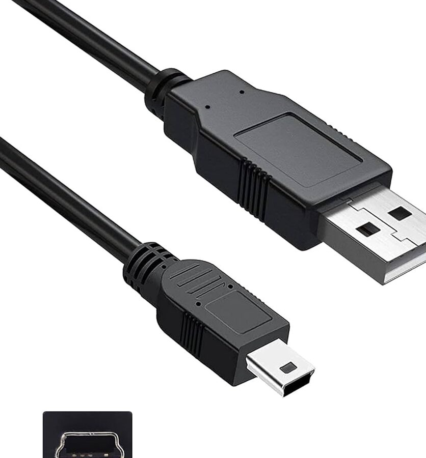 LUNLING Cable de cargador de alimentación de datos de sincronización de computadora Mini USB 2.0 de repuesto de 3 pies para Texas Instruments TI-84 Plus C Silver Edition Graphic...