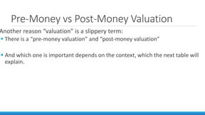 Valoración previa al dinero: cómo calcularla |