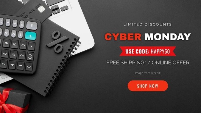 Plantilla de banner de lunes cibernético