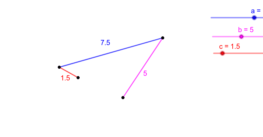 El teorema de la desigualdad del triángulo – GeoGebra