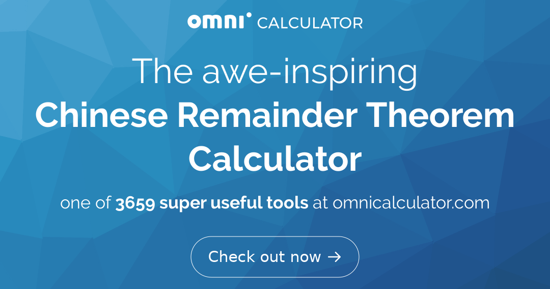 Calculadora del teorema del resto chino