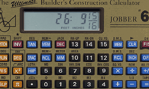 Calculadora Imperial Calculadora de construcción Jobber 6 Conversión a sistema métrico, decimal ...