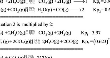 Calculadora Kp Calcule el valor de Kp para la ecuación .C(s) + CO2(g) 2CO...