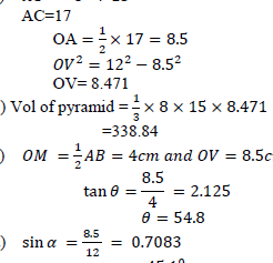 Área de superficie de pirámides rectangulares