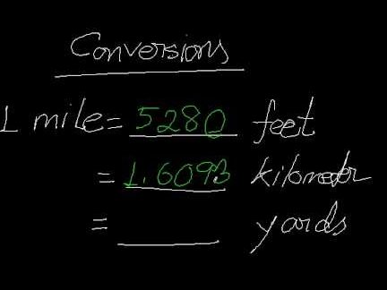 Conversión de millas a pies, kilómetros, yardas