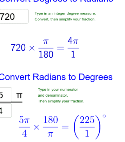 Conversor de Grados a Radianes Explora la conversión entre grados y radianes – GeoGebra
