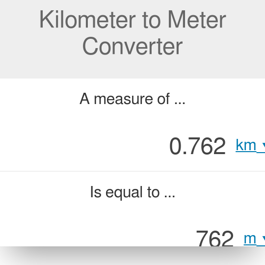 Convertidor de kilómetros a metros