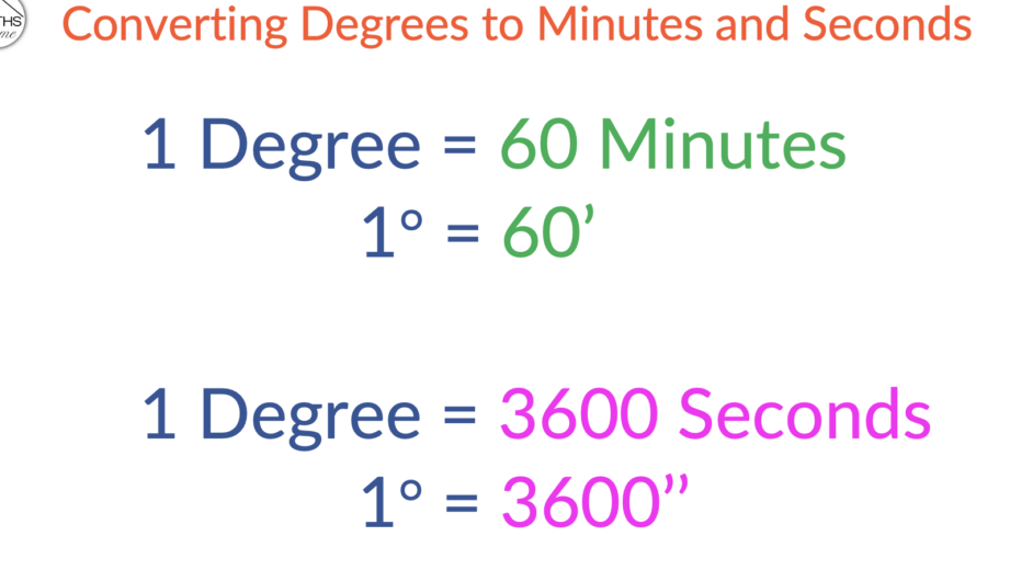 Convertidor de Grados a Segundos Cómo convertir entre grados, minutos y segundos – mathsathome.com