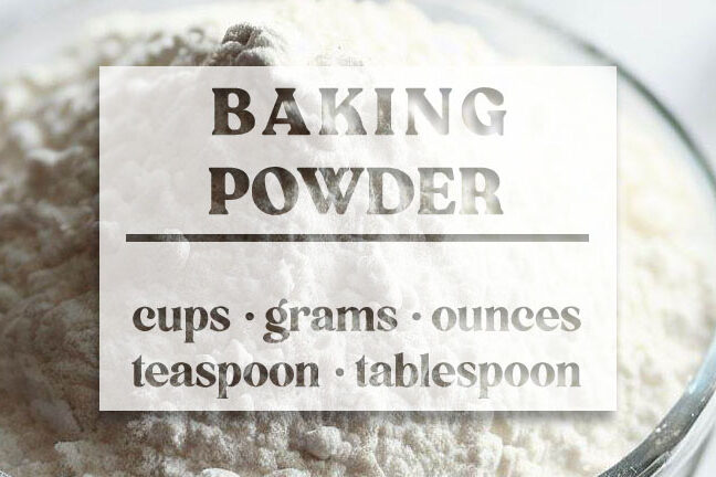 Convertidor de Gramos a Cucharadas Tazas, gramos, onzas, cucharaditas y cucharadas de polvo para hornear - Dulce...